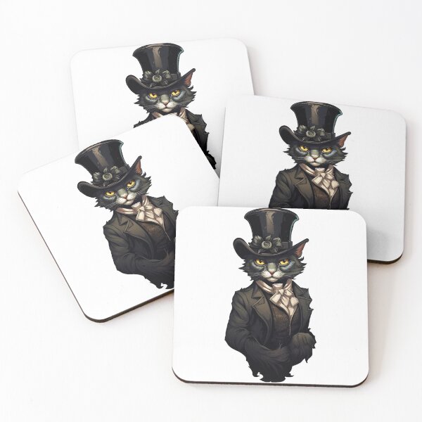 Item preview, Black Cat Wearing A Suit & Top Hat designed and sold by ReverseBleach.