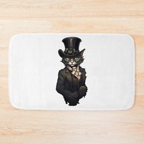 Item preview, Black Cat Wearing A Suit & Top Hat designed and sold by ReverseBleach.