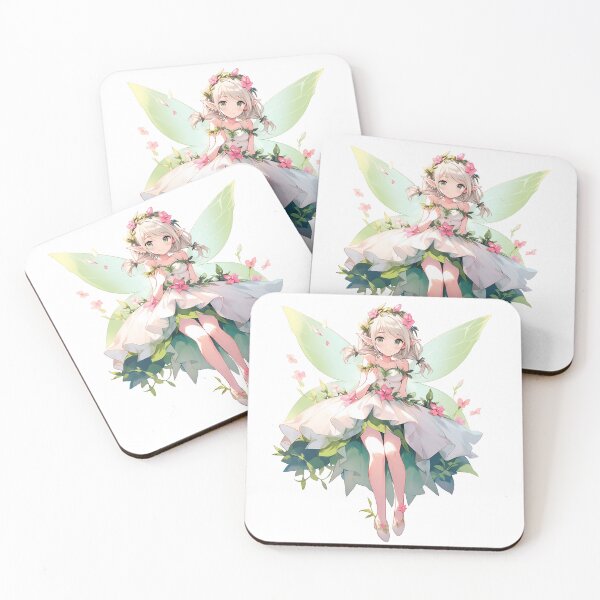 Item preview, Anime elven girl fairy with flowers portrait art designed and sold by TheArtistOf2022.