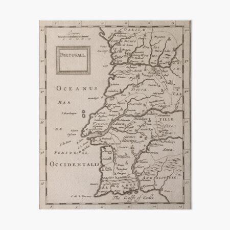 Artikel-Vorschau von Vintage Karte von Portugal (1680er Jahre), designt und verkauft von BravuraMedia.