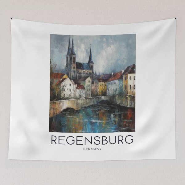 Artikelvorschau, A Painting of Regensburg - Germany entworfen und verkauft von StudioRedKoala.