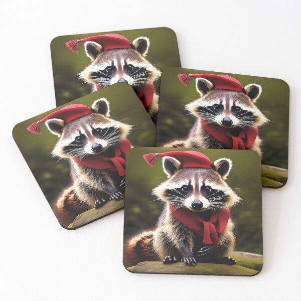 Item preview, CHRISTMAS RACOON designed and sold by PIGCASSOSAIART.