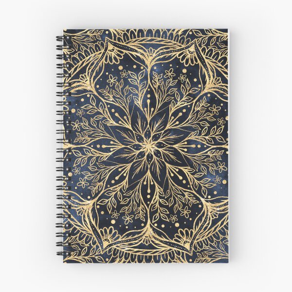 Item preview, Blue Gold Poinsettia Flower Mandala designed and sold by NdesignTrend.