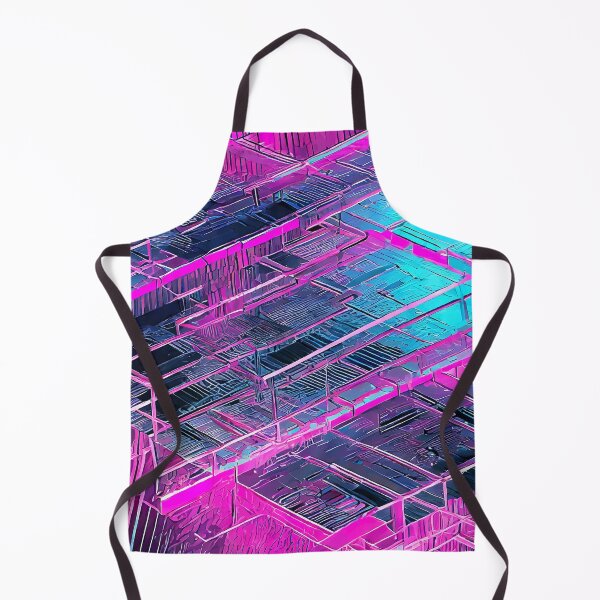 Aperçu de l'œuvre Motif Synthwave bleu et rose créée et vendue par Blue-Banana.