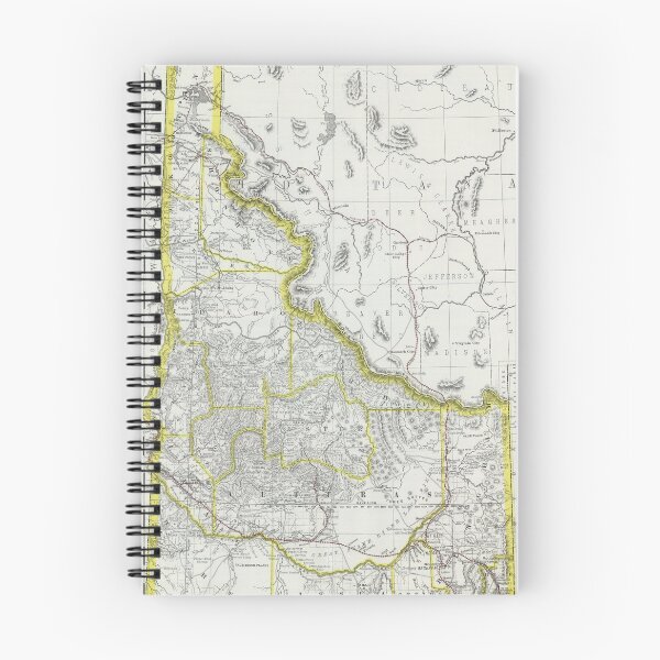 Item preview, Vintage Map of Idaho (1889) designed and sold by BravuraMedia.