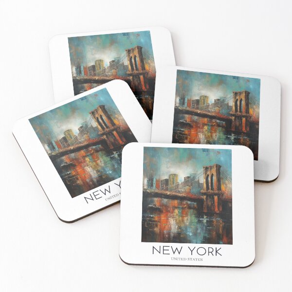 Item preview, A Painting of the Brooklyn Bridge in New York - US designed and sold by StudioRedKoala.