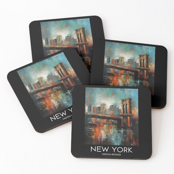 Item preview, A Painting of the Brooklyn Bridge in New York - US designed and sold by StudioRedKoala.