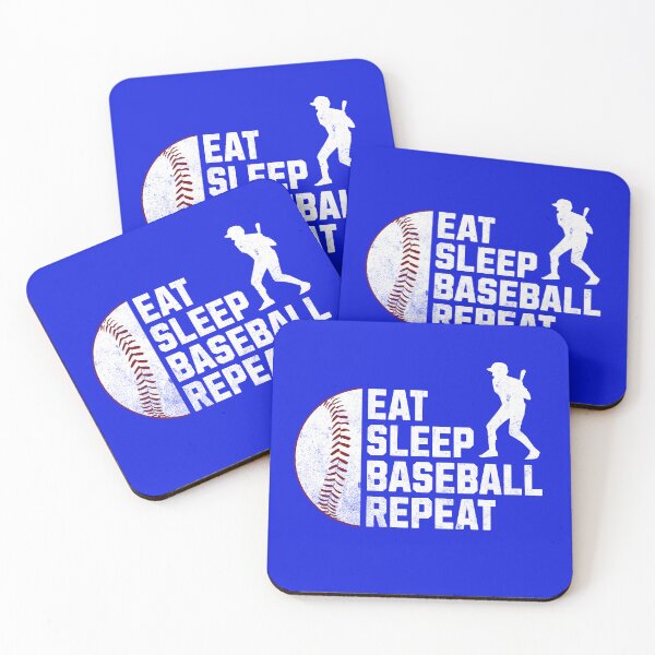 Artikelvorschau, Eat Sleep Baseball-Wiederholung entworfen und verkauft von DadDrivenDesign.