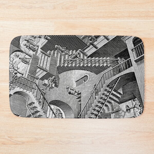 Item preview, Relativity Lithograph Print by M.C. Escher - Surrealism Artwork, Optical Illusion Decor - Geometric Gravity Design designed and sold by Under-TheTable.