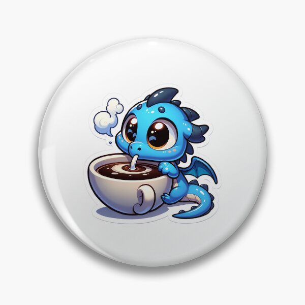 Item preview, Coffee blue dragon sticker designed and sold by DragonHue.
