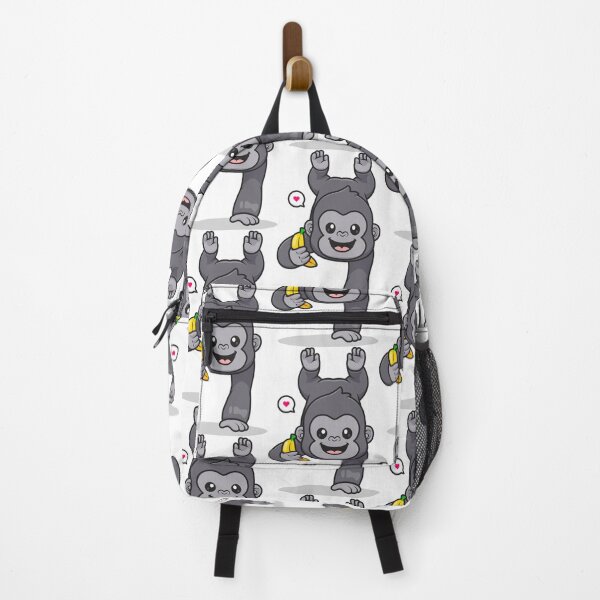 Item preview, Cute gorilla holding banana cartoon designed and sold by sasa-creations.
