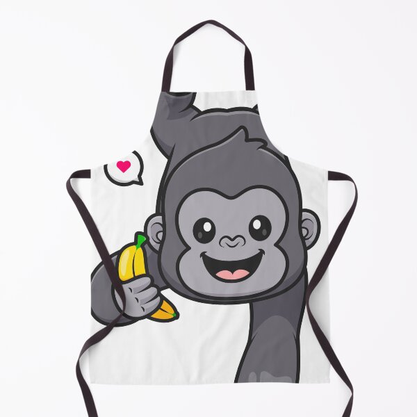 Item preview, Cute gorilla holding banana cartoon designed and sold by sasa-creations.