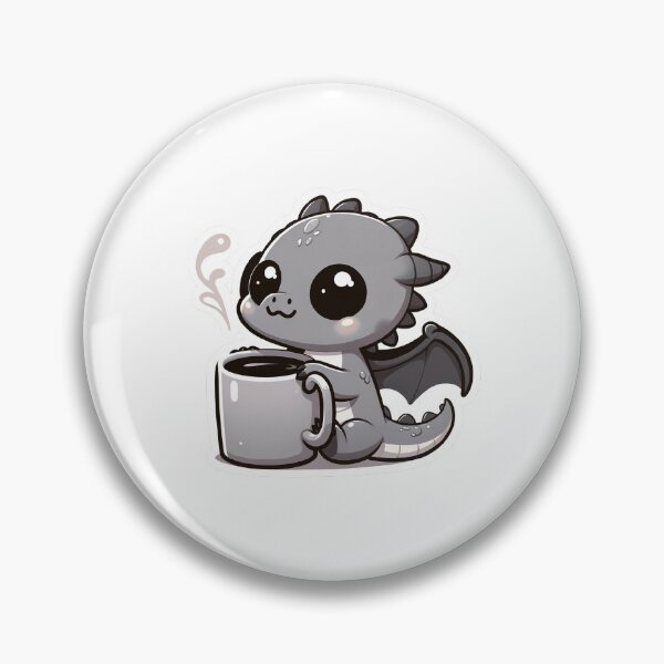 Item preview, Grey dragon coffee sticker designed and sold by DragonHue.