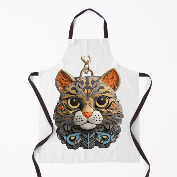 Item preview, Orange and Gray Cat Keychain designed and sold by ivanmejia.
