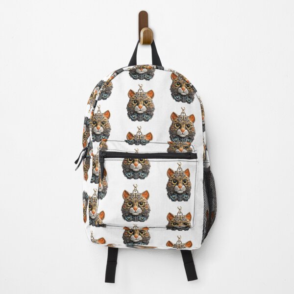 Item preview, Orange and Gray Cat Keychain designed and sold by ivanmejia.