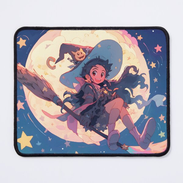 Item preview, Another Witch anime girl on broomstick portrait art designed and sold by TheArtistOf2022.