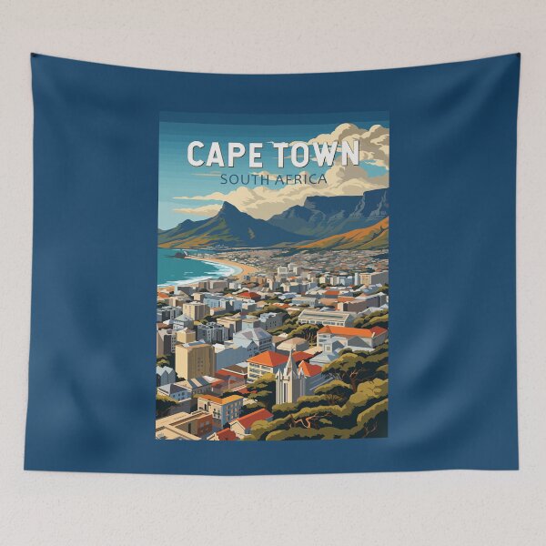 Item preview, Cape Town South Africa Travel Art Vintage designed and sold by KrisSidDesigns.