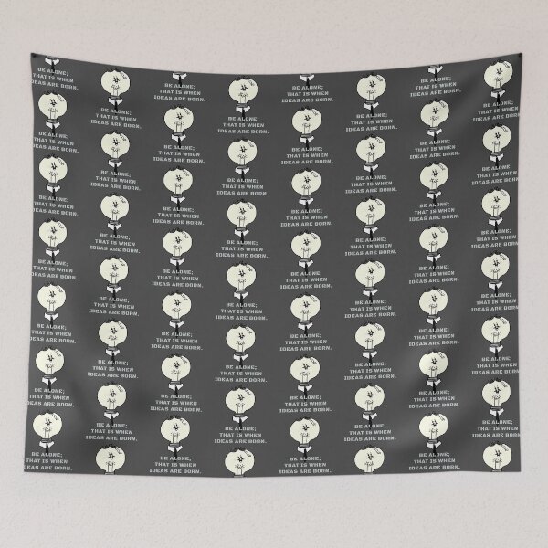 Item preview, BE ALONE; THAT IS WHEN IDEAS ARE BORN. TESLA QUOTES. designed and sold by La Loca.