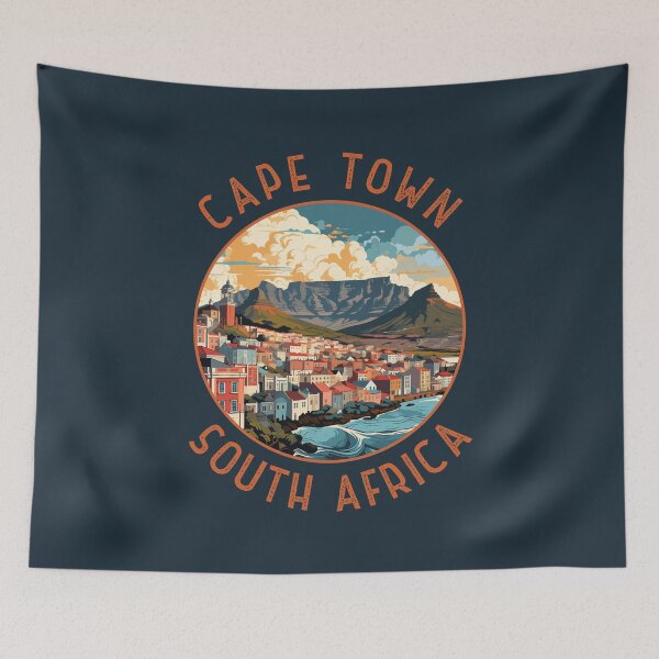Item preview, Cape Town South Africa Retro Distressed Circle designed and sold by KrisSidDesigns.