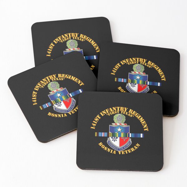 Item preview, Army - 141st Infantry Regiment w Bosnia SVC Ribbons designed and sold by Military Insignia Products.