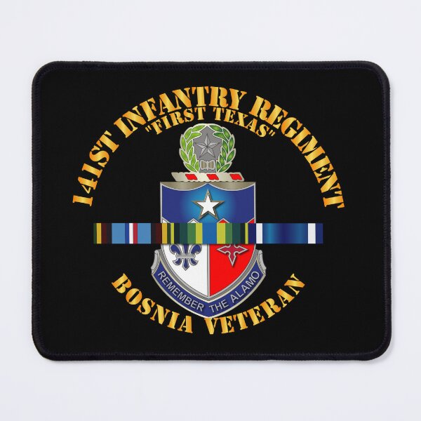 Item preview, Army - 141st Infantry Regiment w Bosnia SVC Ribbons designed and sold by Military Insignia Products.