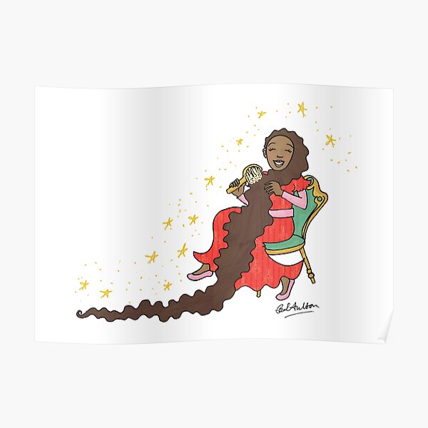 Rapunzel with Curly Hair Poster