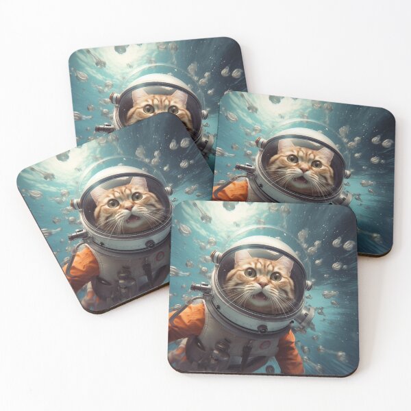 Item preview, Astronaut Whiskers: The Feline Frontier designed and sold by bmangonow.