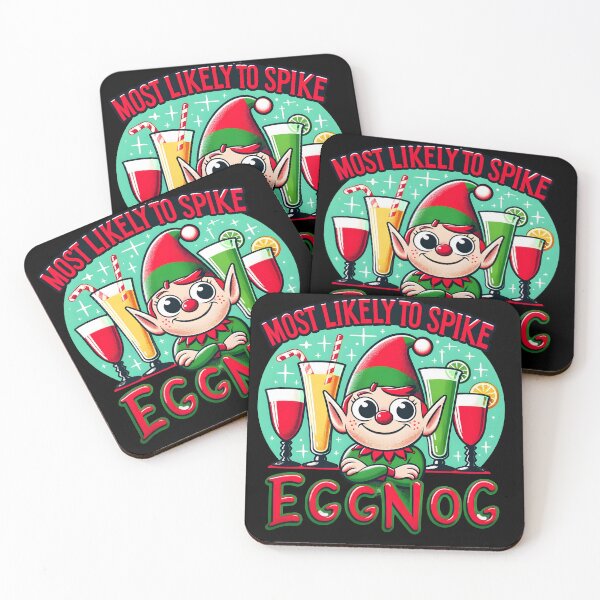 Item preview, Most Likely to Spike the Eggnog Cute And Funny Gifts designed and sold by BadhbhLoot.