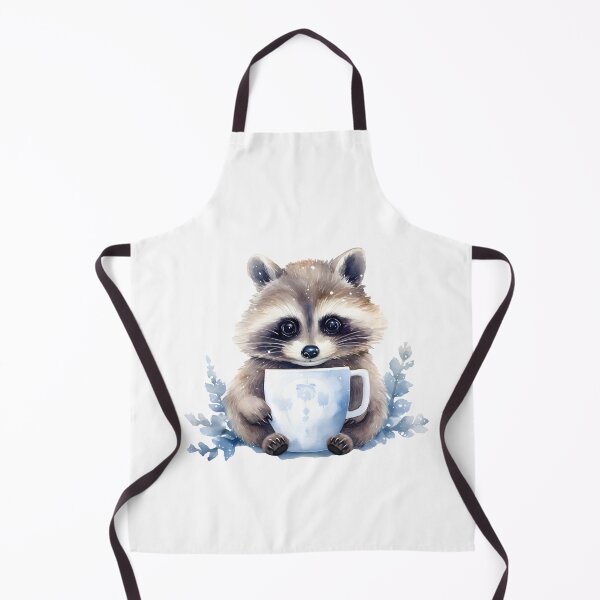 Item preview, Chubby Raccoon with a cup of coffee winter watercolor designed and sold by Anbe_design.