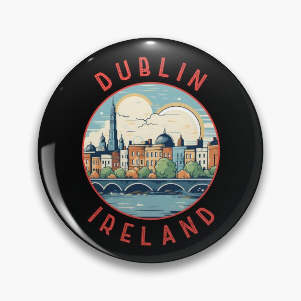 Item preview, Dublin Ireland Retro Distressed Circle designed and sold by KrisSidDesigns.