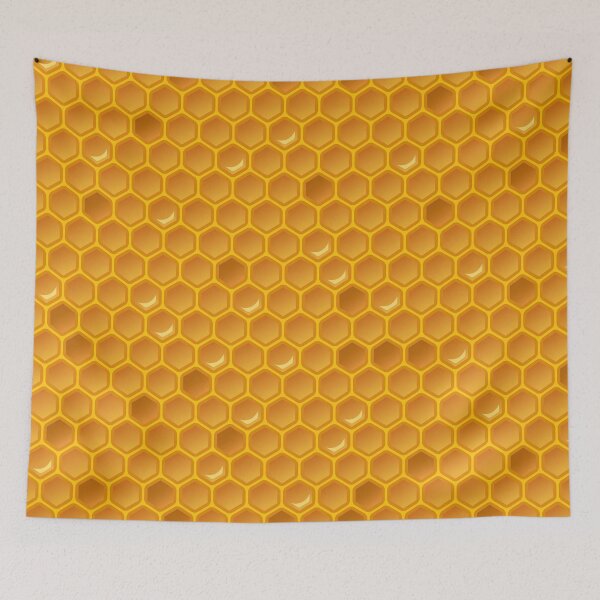 Artikelvorschau, Orangefarbenes sechseckiges Wabenmuster entworfen und verkauft von PatternHome.