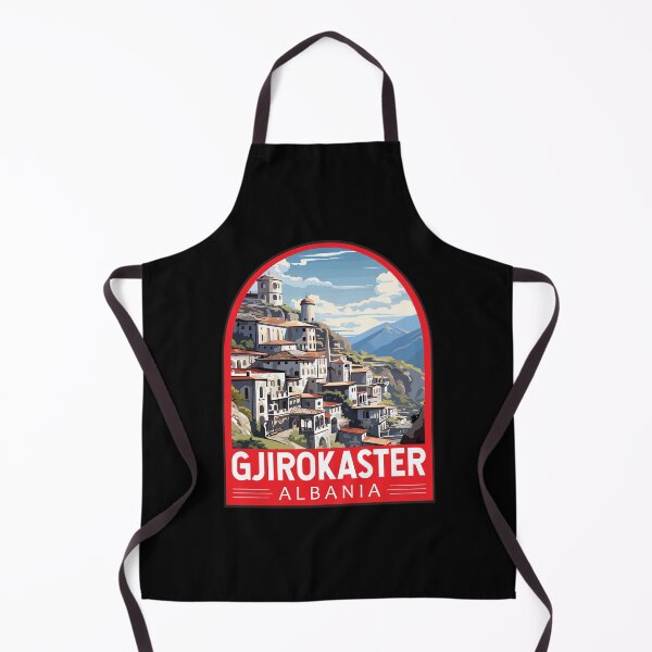 Item preview, Gjirokaster Albania Travel Art Emblem designed and sold by KrisSidDesigns.