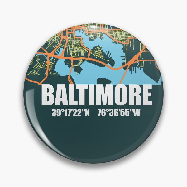 Item preview, Baltimore Street Map  designed and sold by DimDom.