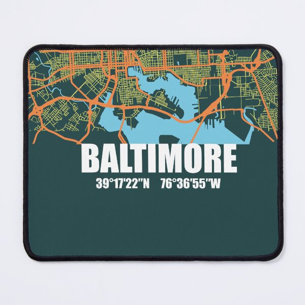 Item preview, Baltimore Street Map designed and sold by DimDom.
