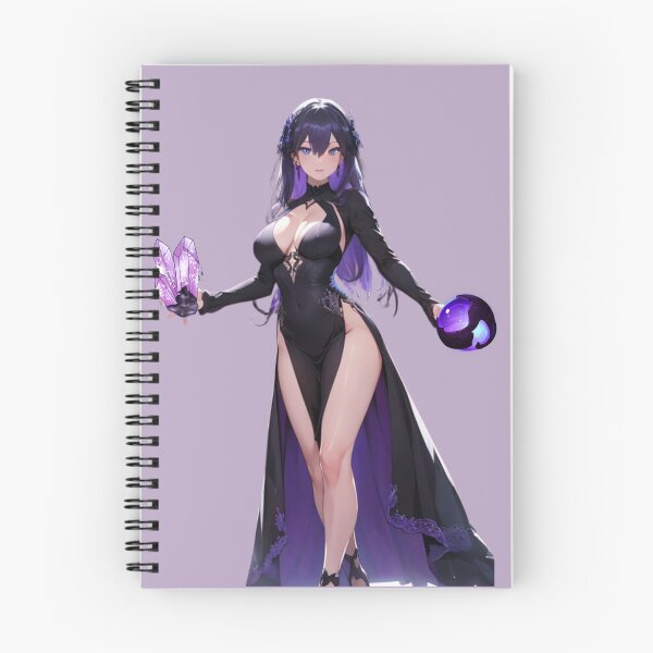 Item preview, Enchanting Elegance: Elegant Anime Magical Girl in Purple | Mystical Beauty Art Print designed and sold by Anime-Community.