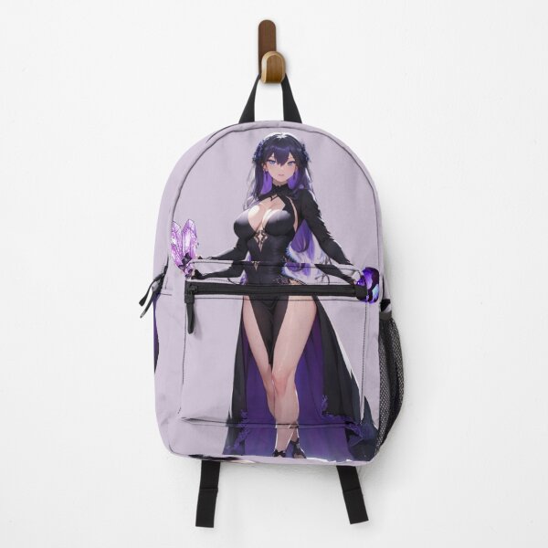 Item preview, Enchanting Elegance: Elegant Anime Magical Girl in Purple | Mystical Beauty Art Print designed and sold by Anime-Community.