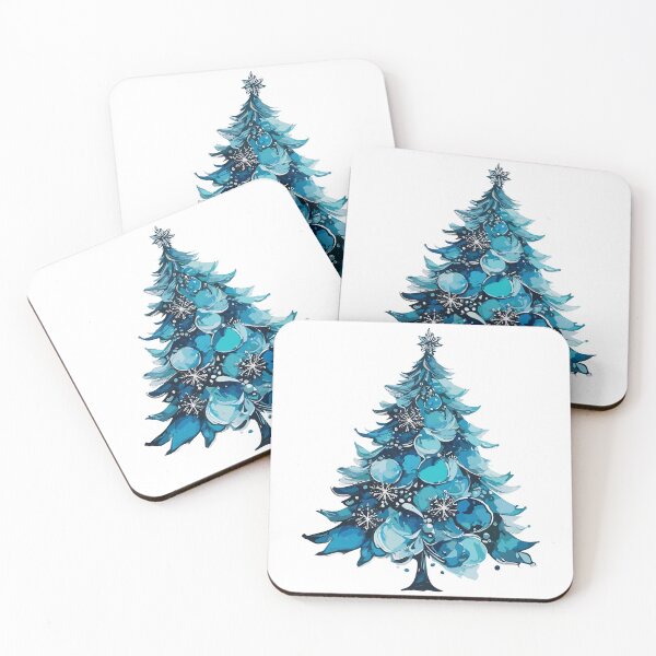 Item preview, christmas tree, blue, christmas, poinsettia designed and sold by zamperoni.
