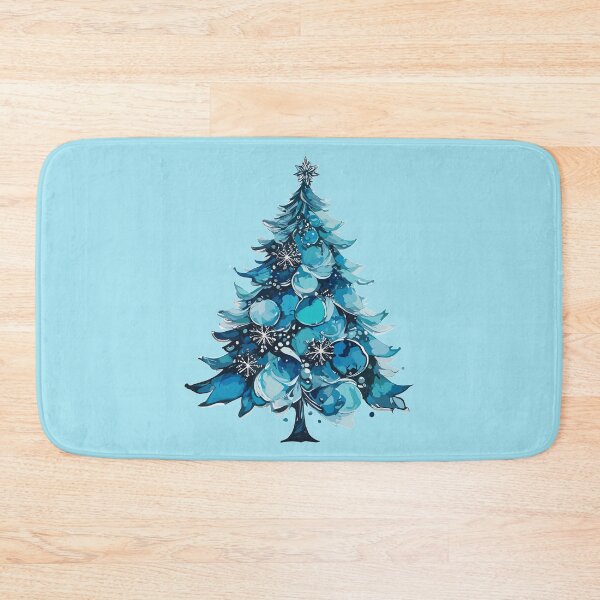 Item preview, christmas tree, blue, christmas, poinsettia designed and sold by zamperoni.