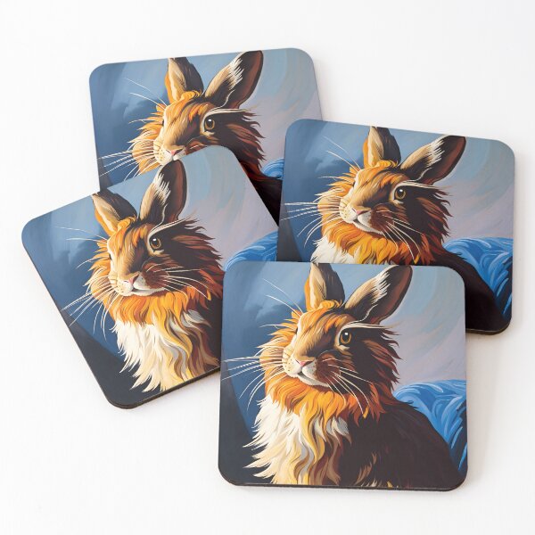 Aperçu de l'œuvre Portrait de lapin, art généré par Ai créée et vendue par ACC .