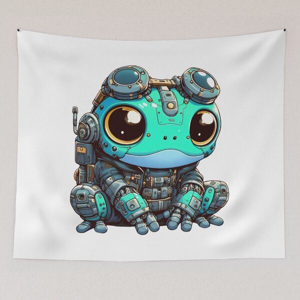 Item preview, Cute Cyberpunk Robot Frog! designed and sold by kukamatsu.