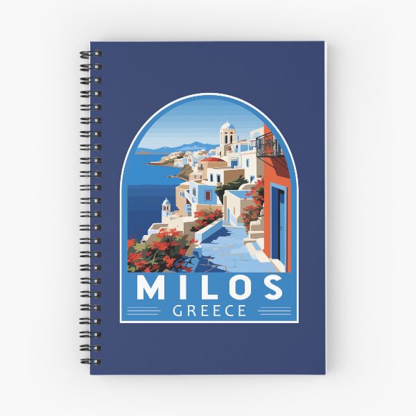 Item preview, Milos Greece Travel Art Emblem designed and sold by KrisSidDesigns.