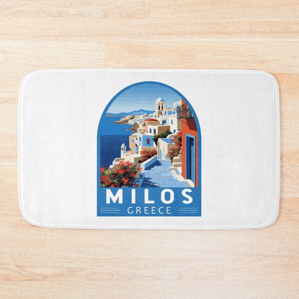 Item preview, Milos Greece Travel Art Emblem designed and sold by KrisSidDesigns.