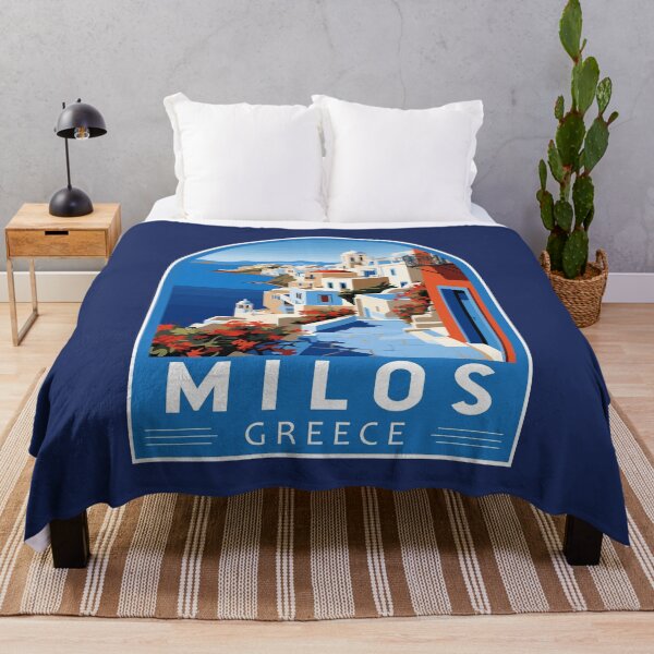 Item preview, Milos Greece Travel Art Emblem designed and sold by KrisSidDesigns.