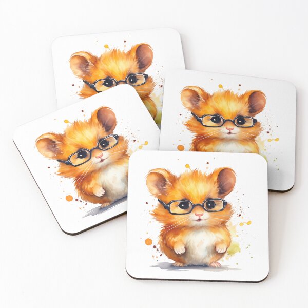 Item preview, Cute Hamster With Glasses,Watercolor designed and sold by xiao xuans.
