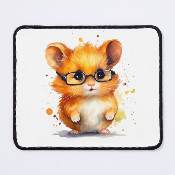 Item preview, Cute Hamster With Glasses,Watercolor designed and sold by xiao xuans.