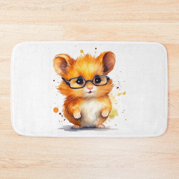 Item preview, Cute Hamster With Glasses,Watercolor designed and sold by xiao xuans.