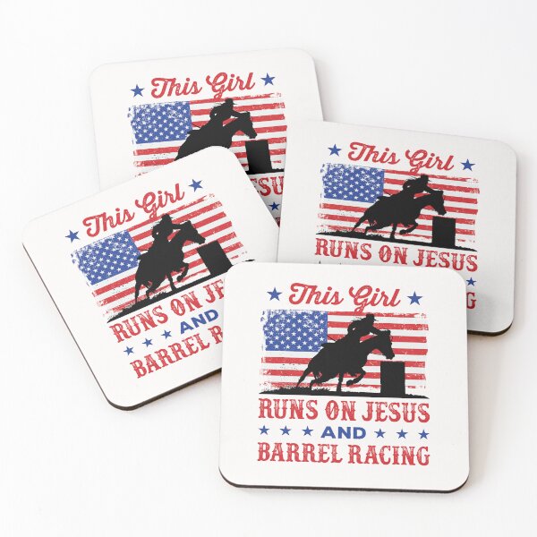 Item preview, This Girl Runs on Jesus and Barrel Racing designed and sold by jaygo.