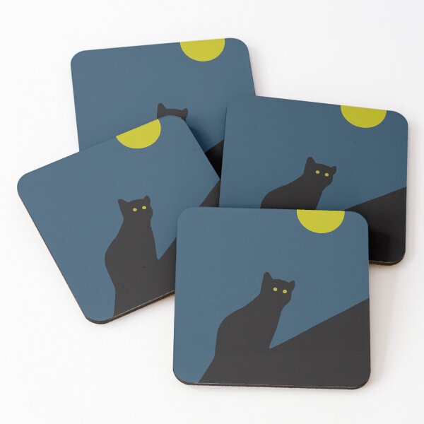 Item preview, A cat on the roof at night designed and sold by Alexashka87.