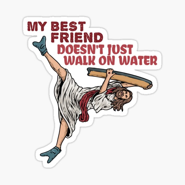 Jesus Bodyboarding Sticker