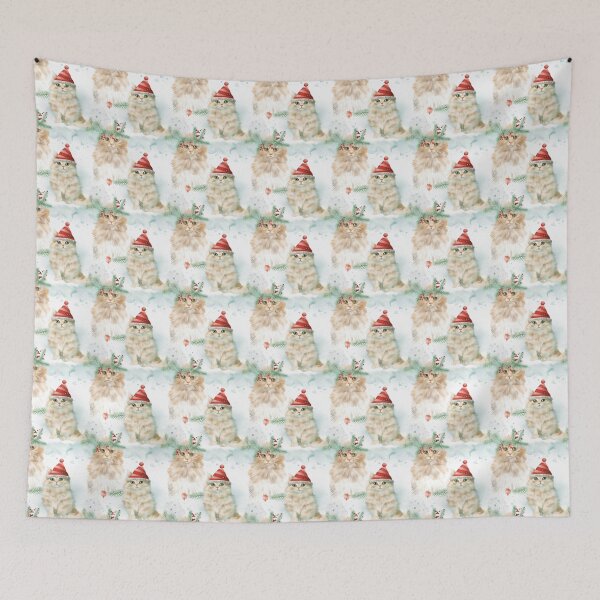 Item preview, Cute cat X’Mas seamless digital paper designed and sold by mussyjane.